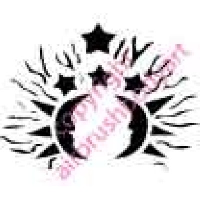 0216 moon and stars re-usable stencil